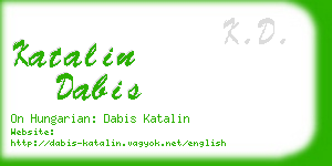 katalin dabis business card